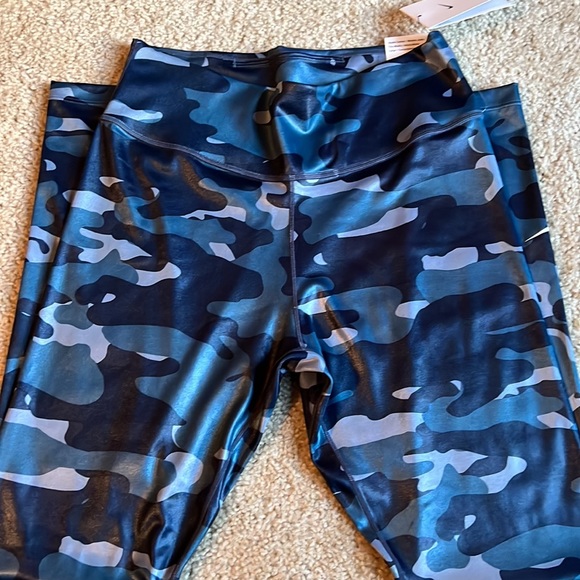 New Nike Dry Fit Blue Camo camouflage leggings work out pants size large - Picture 4 of 6